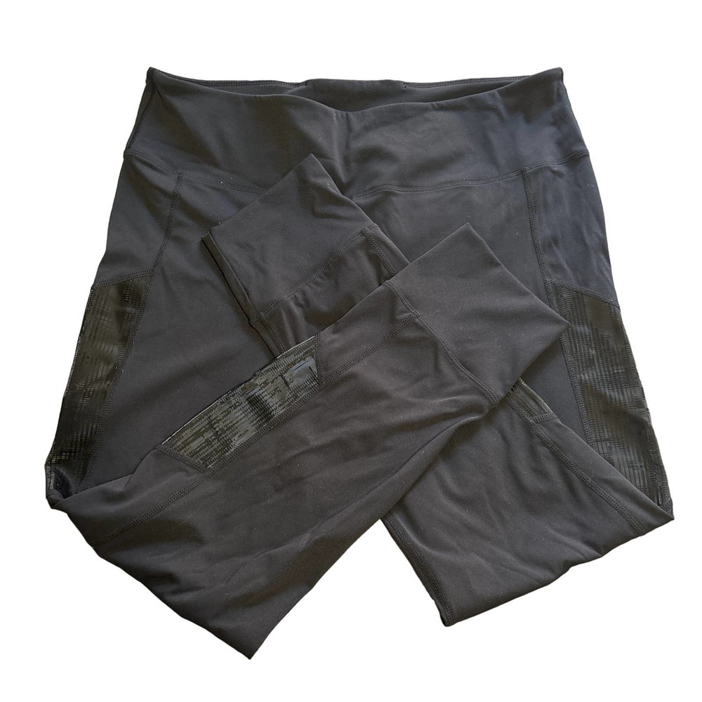 Zyia Active Black Leggings‎ Size 14-16 EUC